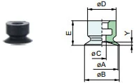 Compact Vacuum Suction Cups Zp3
